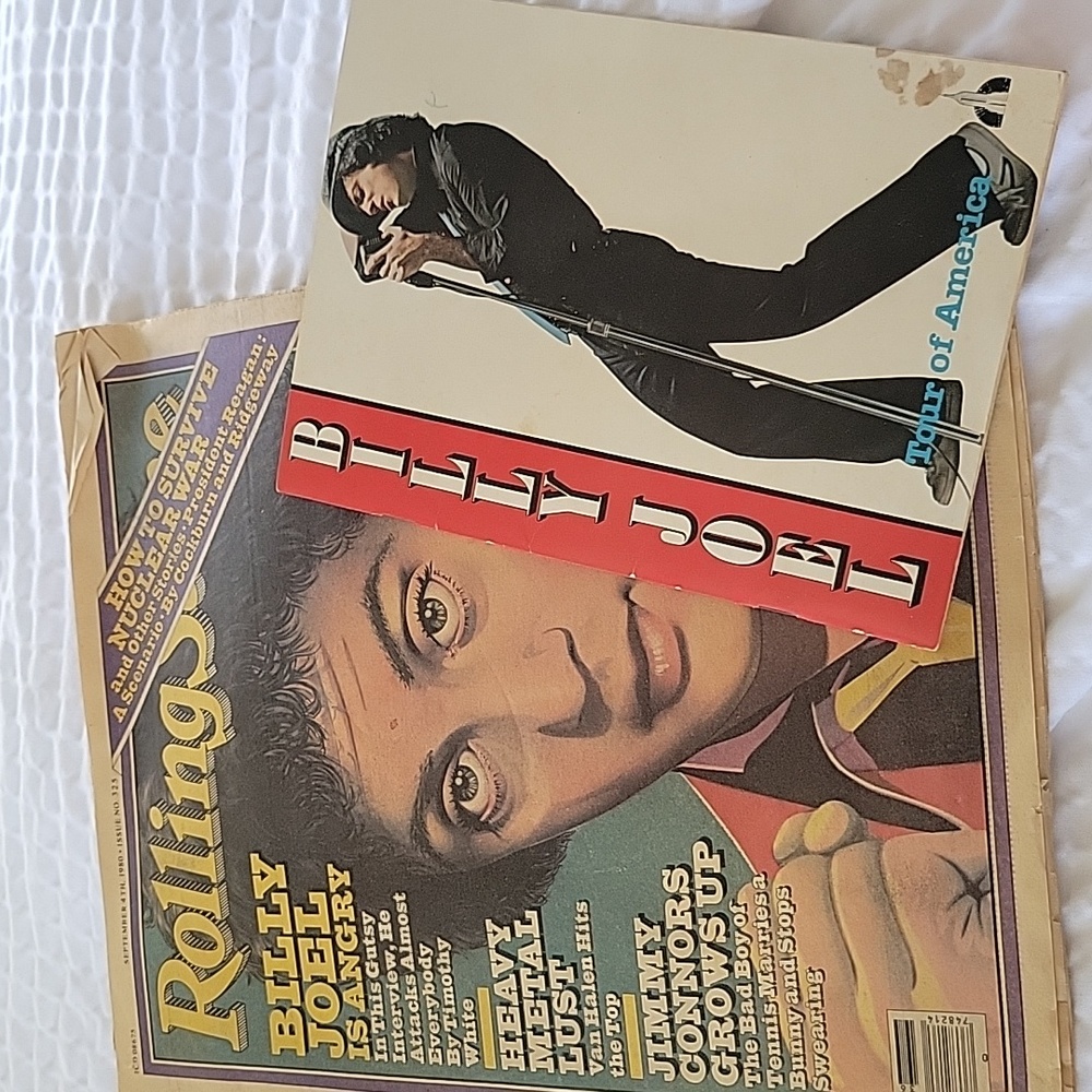 Billy Joel Rolling Stone Cover Magazine And 1980 Tour Promo Booklet
